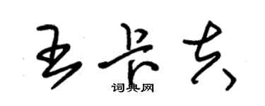 朱錫榮王卡夫草書個性簽名怎么寫