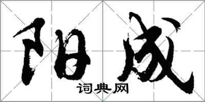 胡問遂陽成行書怎么寫