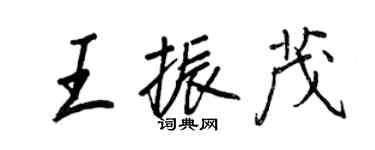 王正良王振茂行書個性簽名怎么寫