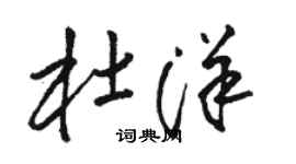 駱恆光杜洋草書個性簽名怎么寫