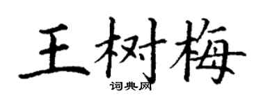 丁謙王樹梅楷書個性簽名怎么寫