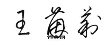 駱恆光王茵莉草書個性簽名怎么寫