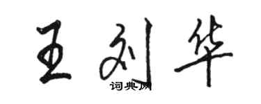 駱恆光王劉華行書個性簽名怎么寫