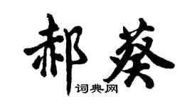 胡問遂郝葵行書個性簽名怎么寫