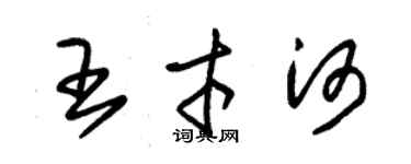 朱錫榮王才河草書個性簽名怎么寫