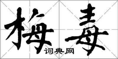 翁闓運梅毒楷書怎么寫