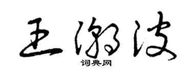 曾慶福王潮波草書個性簽名怎么寫