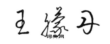 駱恆光王朦丹草書個性簽名怎么寫