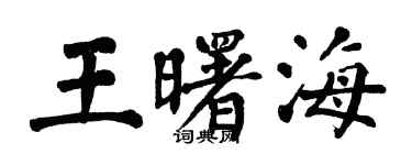 翁闓運王曙海楷書個性簽名怎么寫
