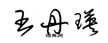 朱錫榮王丹瑛草書個性簽名怎么寫