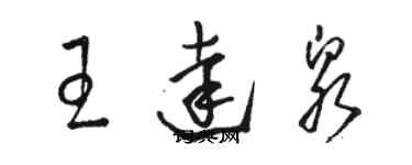 駱恆光王達泉草書個性簽名怎么寫