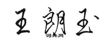 駱恆光王朗玉行書個性簽名怎么寫