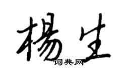 王正良楊生行書個性簽名怎么寫