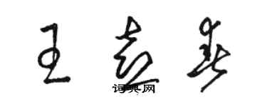 駱恆光王喜春草書個性簽名怎么寫