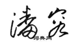 駱恆光潘容草書個性簽名怎么寫