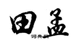 胡問遂田孟行書個性簽名怎么寫