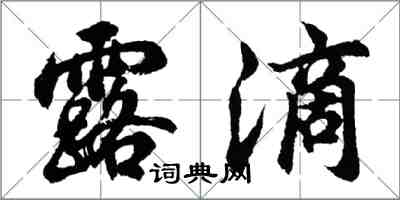 胡問遂露滴行書怎么寫