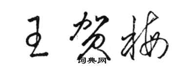駱恆光王賀梅草書個性簽名怎么寫