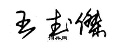 朱錫榮王武傑草書個性簽名怎么寫