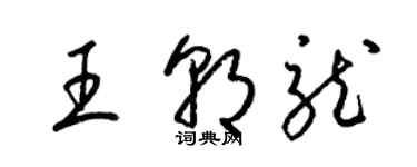 梁錦英王朝龍草書個性簽名怎么寫