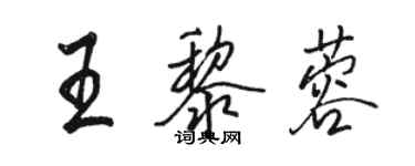 駱恆光王黎蓉行書個性簽名怎么寫