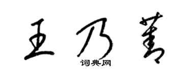 梁錦英王乃菁草書個性簽名怎么寫