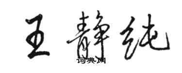 駱恆光王靜純行書個性簽名怎么寫