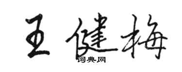 駱恆光王健梅行書個性簽名怎么寫