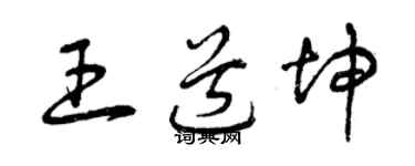 曾慶福王道坤草書個性簽名怎么寫