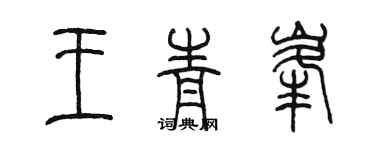 陳墨王青峰篆書個性簽名怎么寫