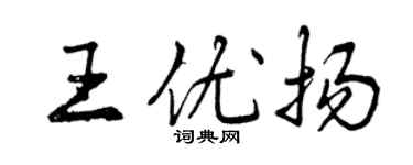 曾慶福王優揚行書個性簽名怎么寫