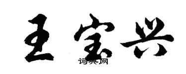 胡問遂王寶興行書個性簽名怎么寫