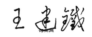 駱恆光王建鐵草書個性簽名怎么寫