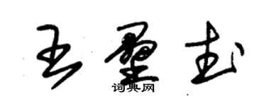 朱錫榮王壘武草書個性簽名怎么寫