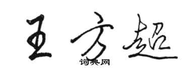 駱恆光王方超行書個性簽名怎么寫