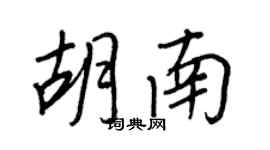 王正良胡南行書個性簽名怎么寫