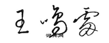 駱恆光王鳴雷草書個性簽名怎么寫