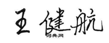 駱恆光王健航行書個性簽名怎么寫