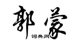 胡問遂郭蒙行書個性簽名怎么寫