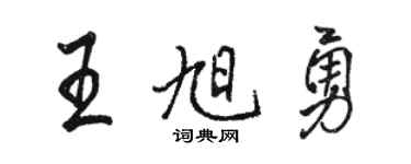 駱恆光王旭勇行書個性簽名怎么寫