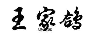 胡問遂王家鴿行書個性簽名怎么寫