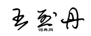 朱錫榮王烈丹草書個性簽名怎么寫