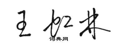 駱恆光王虹林草書個性簽名怎么寫