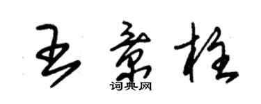 朱錫榮王景柱草書個性簽名怎么寫