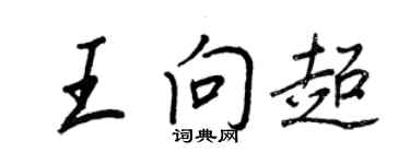 王正良王向超行書個性簽名怎么寫