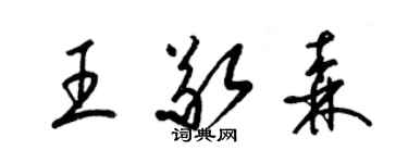 梁錦英王敬森草書個性簽名怎么寫