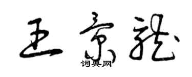 曾慶福王景龍草書個性簽名怎么寫