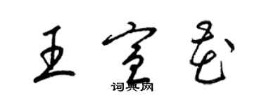 梁錦英王宣花草書個性簽名怎么寫