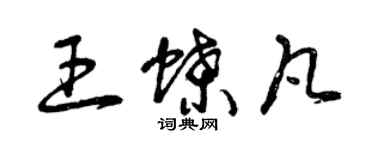 曾慶福王蝶凡草書個性簽名怎么寫