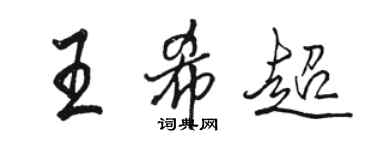 駱恆光王希超行書個性簽名怎么寫